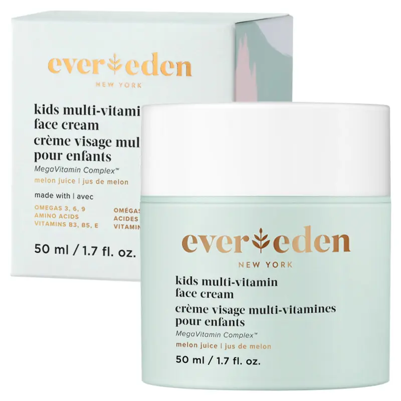 Evereden Crème Visage Enfants – Jus de Melon, Hydratante et Non Toxique, 1,7 oz