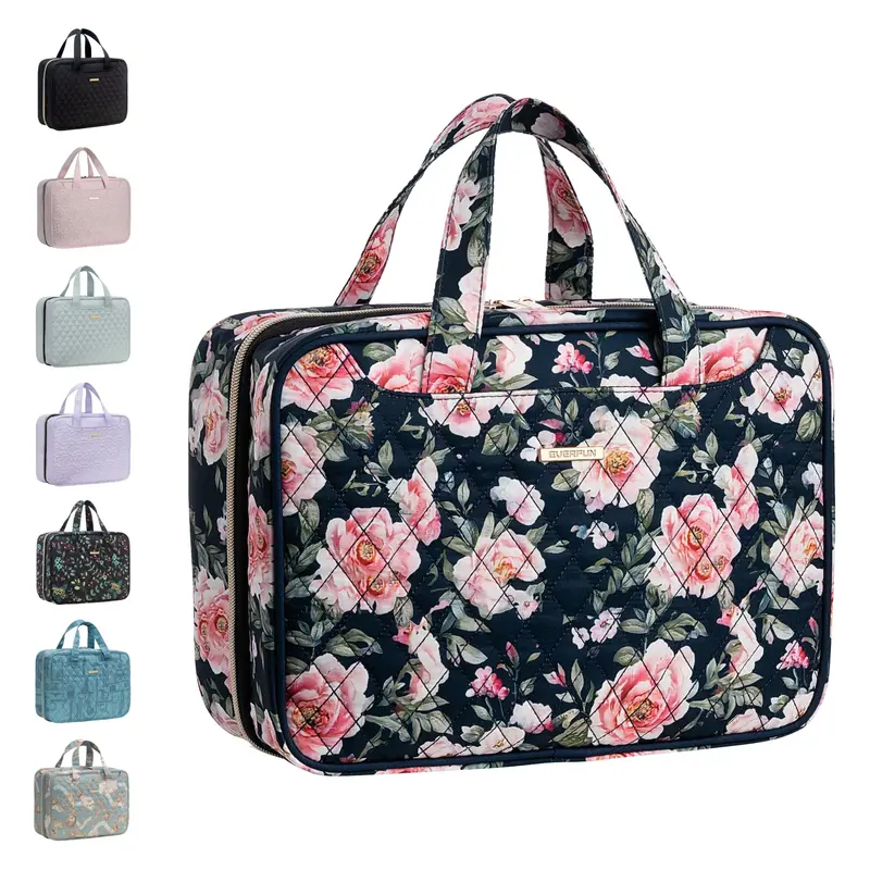 Everfun Sac de Toilette Suspendu de Voyage – Dopp Kit Étanche, Organisateur Cosmétique, Cadeau Saint-Valentin pour Femmes Voyageuses