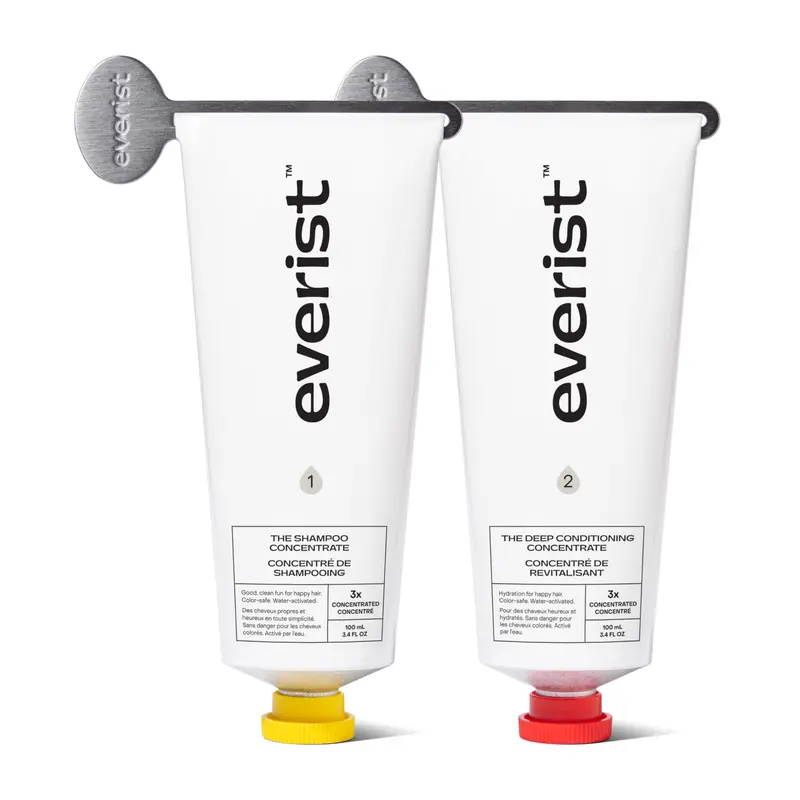 Everist Duo Soin Cheveux – Shampoing Concentré & Après-Shampooing, Hydratation & Réparation, Cuo Sensible, 3,4 fl oz chacun