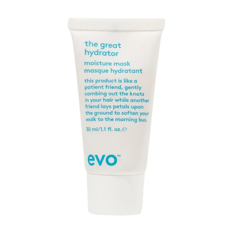 EVO Le Grand Hydrateur — Masque Hydratant Intensif Format Voyage pour Cheveux Secs et Colorés (1,1 oz)