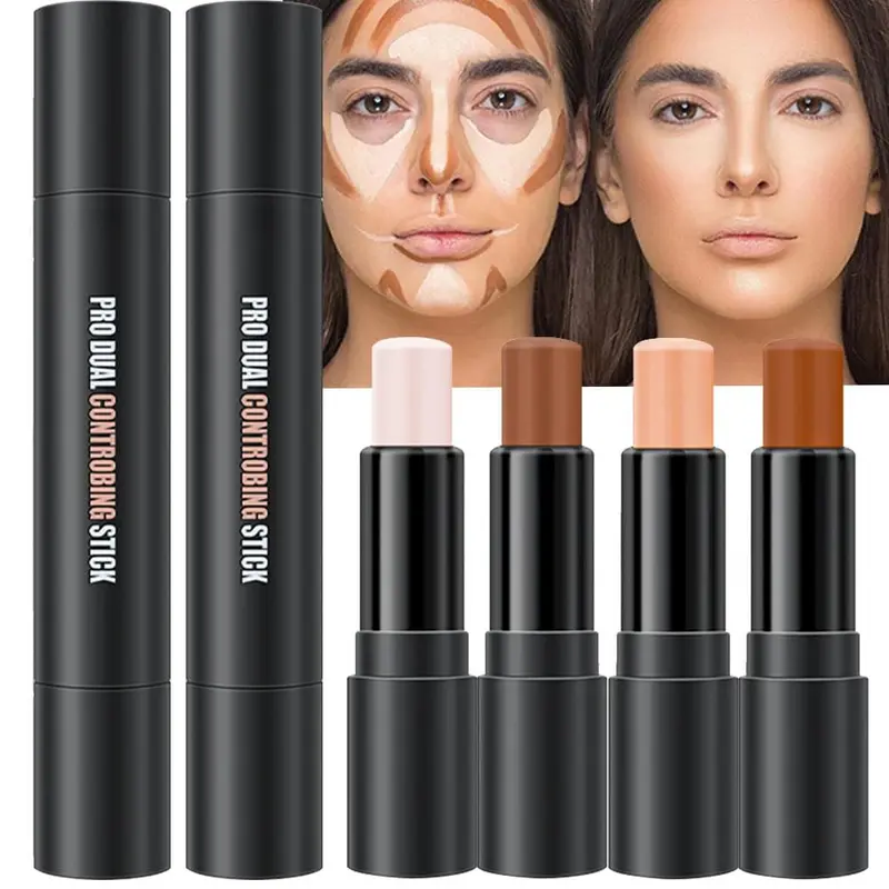 evpct Kit Contour 4 Couleurs – Stick 2 en 1 pour Débutants, Contour, Bronzer et Illuminateur