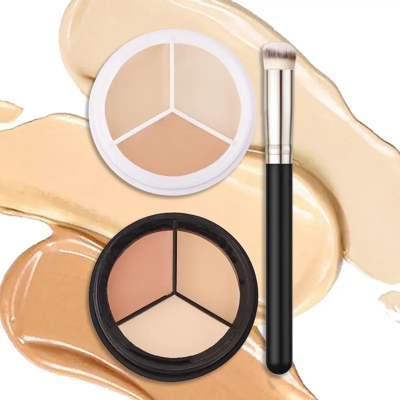 evpct Palette Correctrice Tri-Couleurs 2 Pièces – Contour et Teint Mature