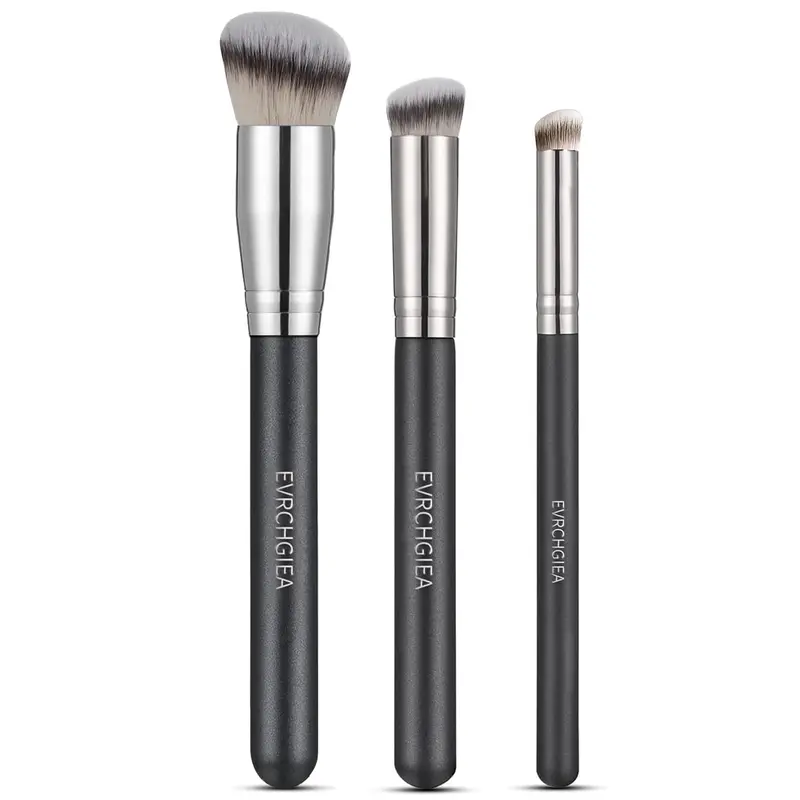 EVRCHGIEA – Ensemble Pinceaux Angulés pour Fond de Teint et Concealer – 3 Pièces (170/270/370)