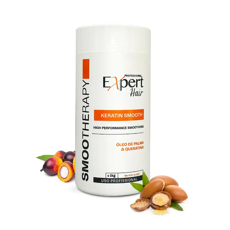 Expert Hair Keratin Smooth Botox pour cheveux – Anti-Frizz, aspect naturel, Kératine pour lisser les cheveux, thermo-actif, Tous types de cheveux (1 kg / 35,3 oz)