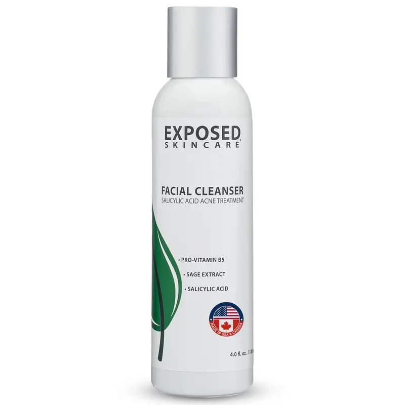 Exposed Skin Care – Nettoyant Visage Acné 0,5% pour Peau Sensible et Adulte
