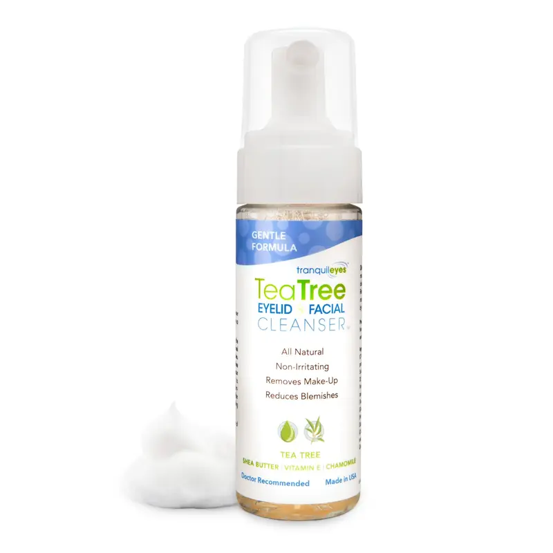 EYEECO Nettoyant Moussant Tea Tree Doux – 1,6 oz | Nettoyage Visage et Paupières