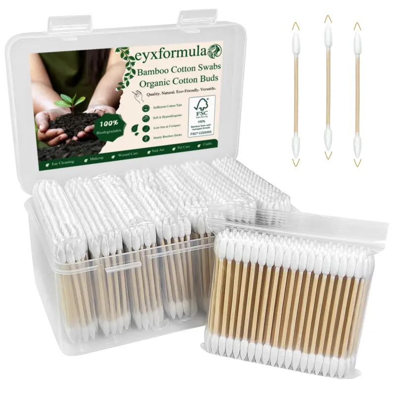 eyxformula 800 Bâtonnets coton pointus à double pointe — précision pour maquillage et détails