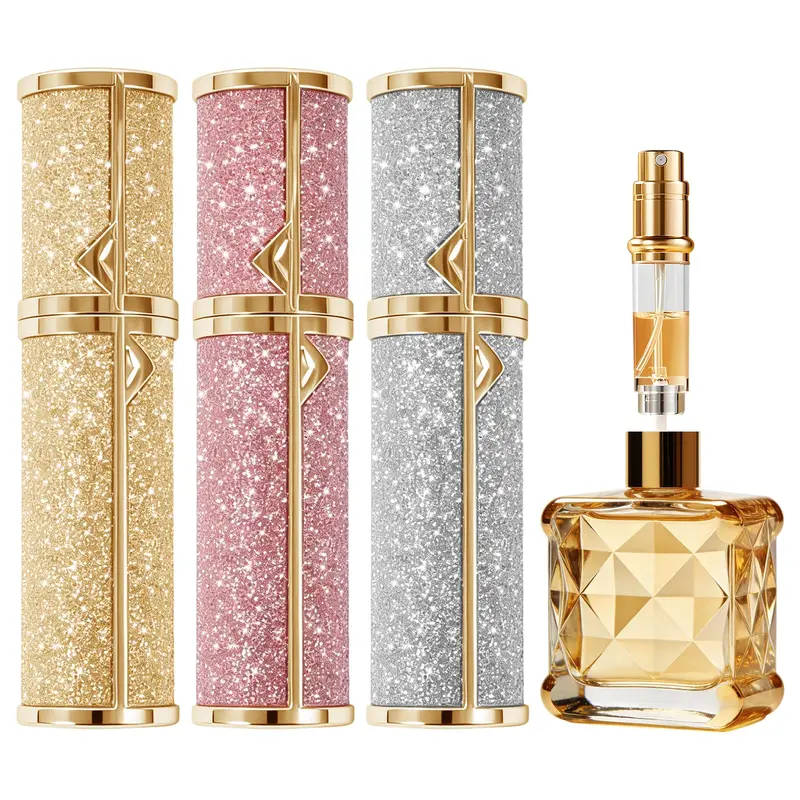EZEJIAO Kit Bouteilles Parfum Voyage 3 Pièces | Atomiseurs Rechargeables Anti-Fuite TSA