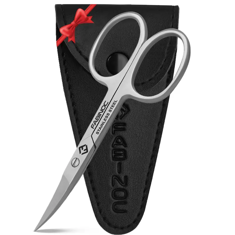 FABINOC Ciseaux à Ongles Courbés – Acier Inox Allemand, 3,5 pouces