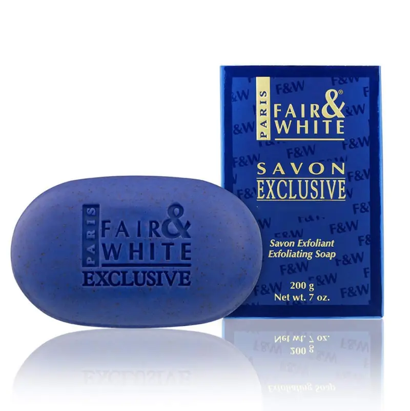 FAIR & WHITE Savon Exfoliant Exclusif 200 g – Bar Hydratant Visage et Corps