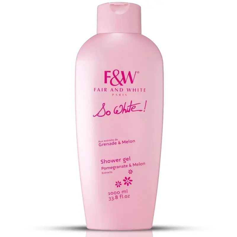 FAIR & WHITE So White Gel Douche Rafraîchissant – 1000 ml | Hydratation Quotidienne au Mélon et Grenade