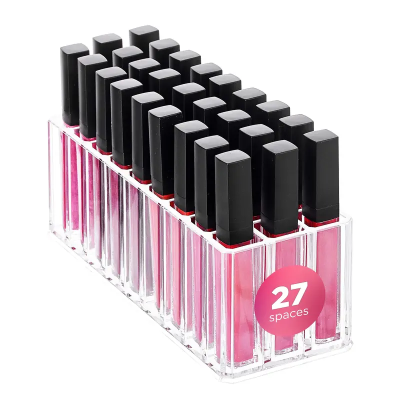 FAJ Organisateur Maquillage en Acrylique – 27 Compartiments Clairs