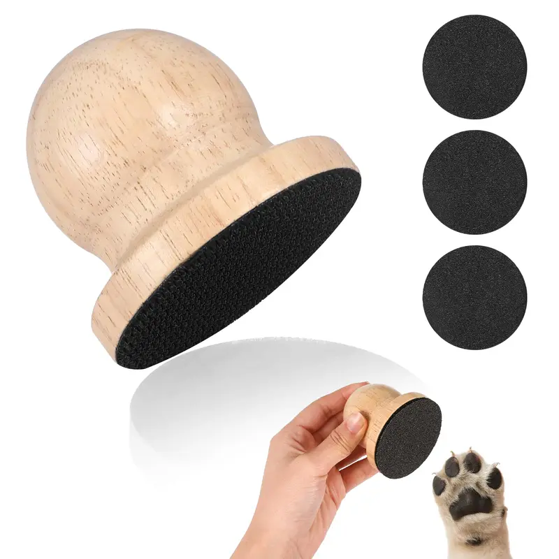 Fanmayhe – Lime à ongles chien et chat | Planche-grattoir en bois avec 3 feuilles abrasives remplaçables