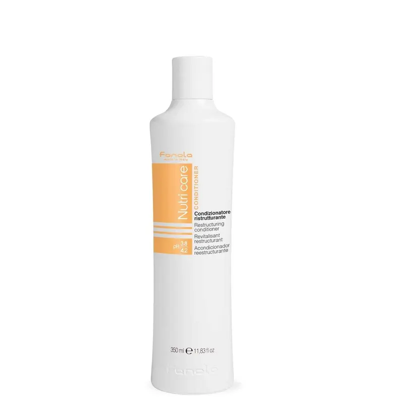 Fanola Après-Shampoing Réstructurant – Hydratant pour Cheveux Secs, Argan & Lin, Anti-Frisottis, 350 ml