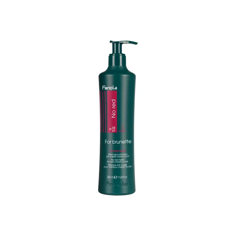 Fanola Wonder No Red – Masque Vert pour Cheveux Colorés, Neutralisant les Reflets Rouges (12,3 oz)