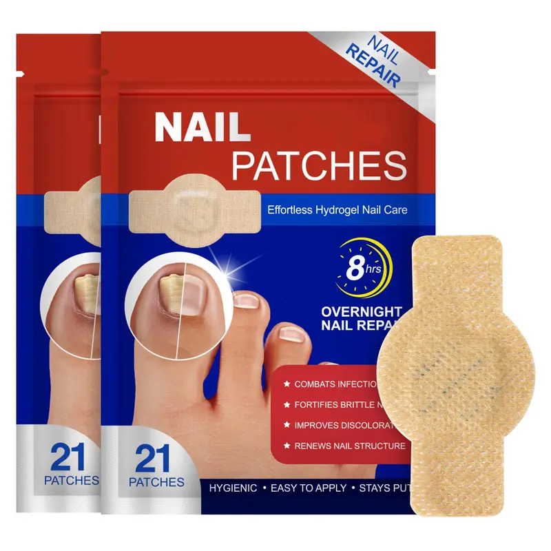 FANSHI Patchs Ongles Fongiques – Soin Extra Fort 42 Pcs, Réparation Nocturne 8h