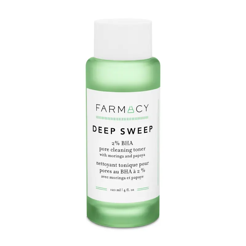 Farmacy Tonique Visage 2% Acide Salicylique – Deep Sweep BHA Exfoliant Liquide et Nettoyant des Pores – Contrôle de l'Huile – 120 ml
