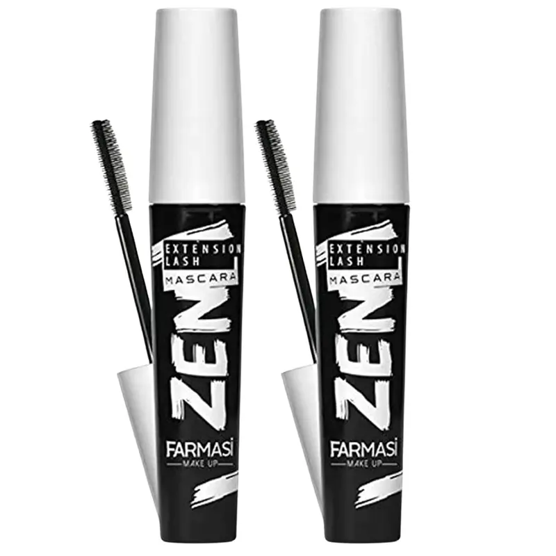 FARMASi Zen Extension Mascara – Lot de 2, Longueur, Volume et Séparation Parfaite des Cils