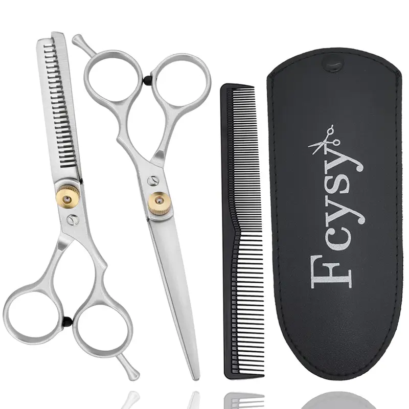 Fcysy Ciseaux de Coiffure 6 pouces – Ensemble Professionnel (Ciseaux et Effileurs)