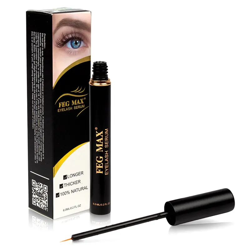 FEG Max Sérum Cils – Croissance rapide pour Cils et Sourcils, Plus longs et plus foncés | 6 ml