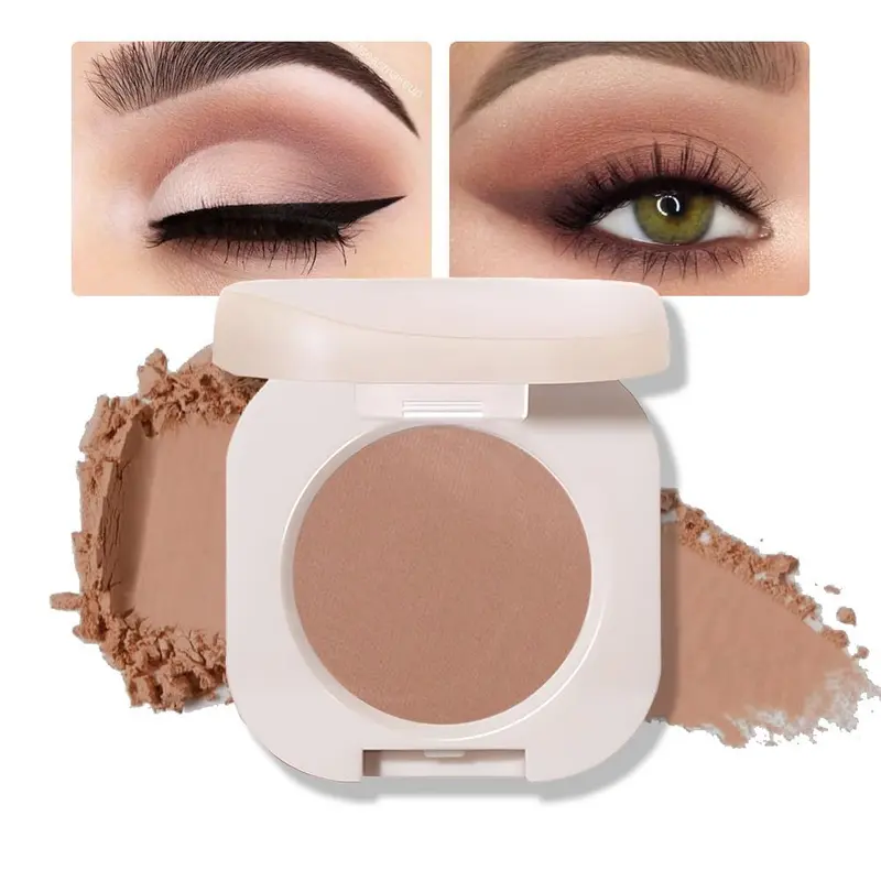 FeiCuiYun Palette d'Ombres Pressées Unies Mates – Ombre Brun, Végane, Résistante à l'Eau, Sans Talc ni Parabènes, Non testé sur les animaux (05)
