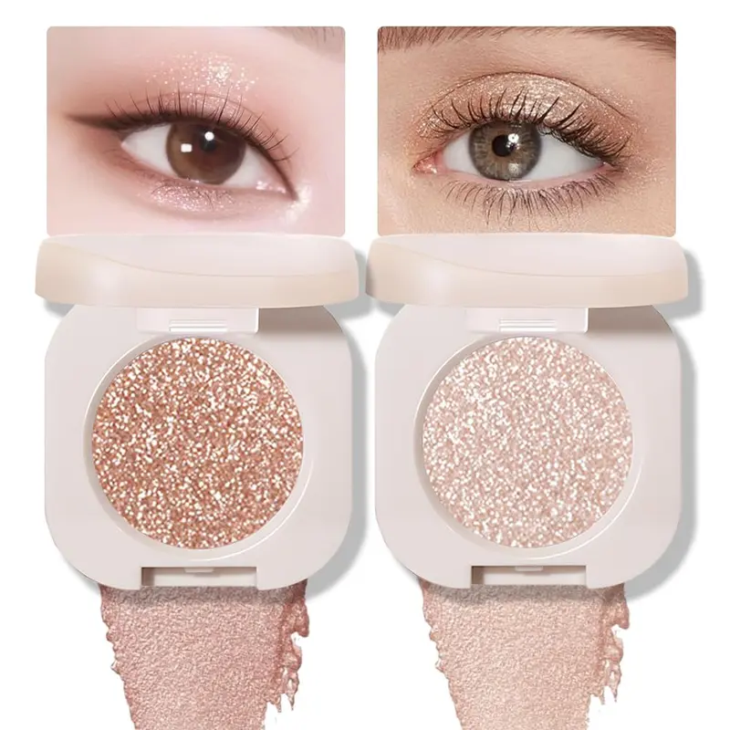 FeiCuiYun – Palette Ombres Crème Pailletées (2 pièces) pour Regard Mature