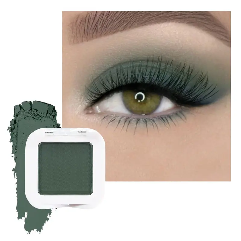FeiCuiYun Palette Ombres Mates Vert Forêt – 16 Teintes, Vegan et Sans Cruauté, Résistante à l'eau