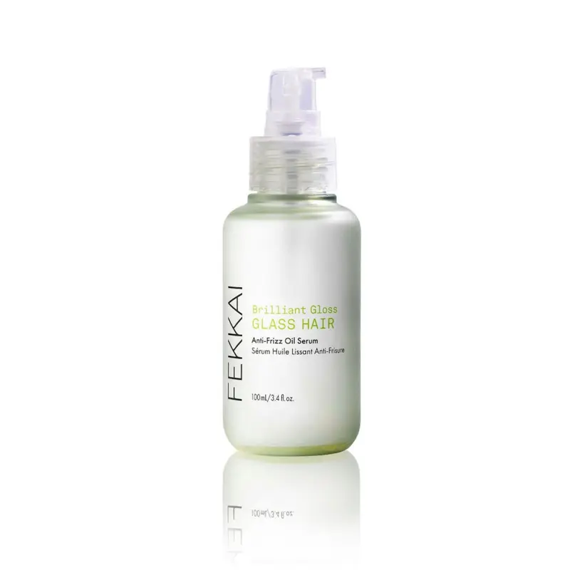 FEKKAI Brilliant Gloss Sérum Huile Anti-Frisottis Glass Hair – 3,4 oz – Éclat, Hydratation et Protection Thermique – Niveau Salon, Conforme EWG, Vegan et Sans Cruauté