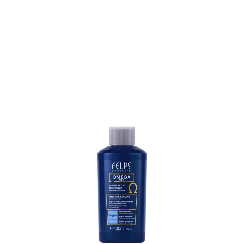 Felps Professional Omega Zero Resistance Nanoplastie – Sans formaldéhyde, huile de macadamia, mini 100 ml