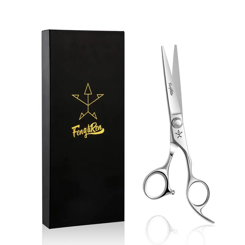Fengliren Ciseaux de coiffure professionnels 6 pouces – lame en acier inoxydable