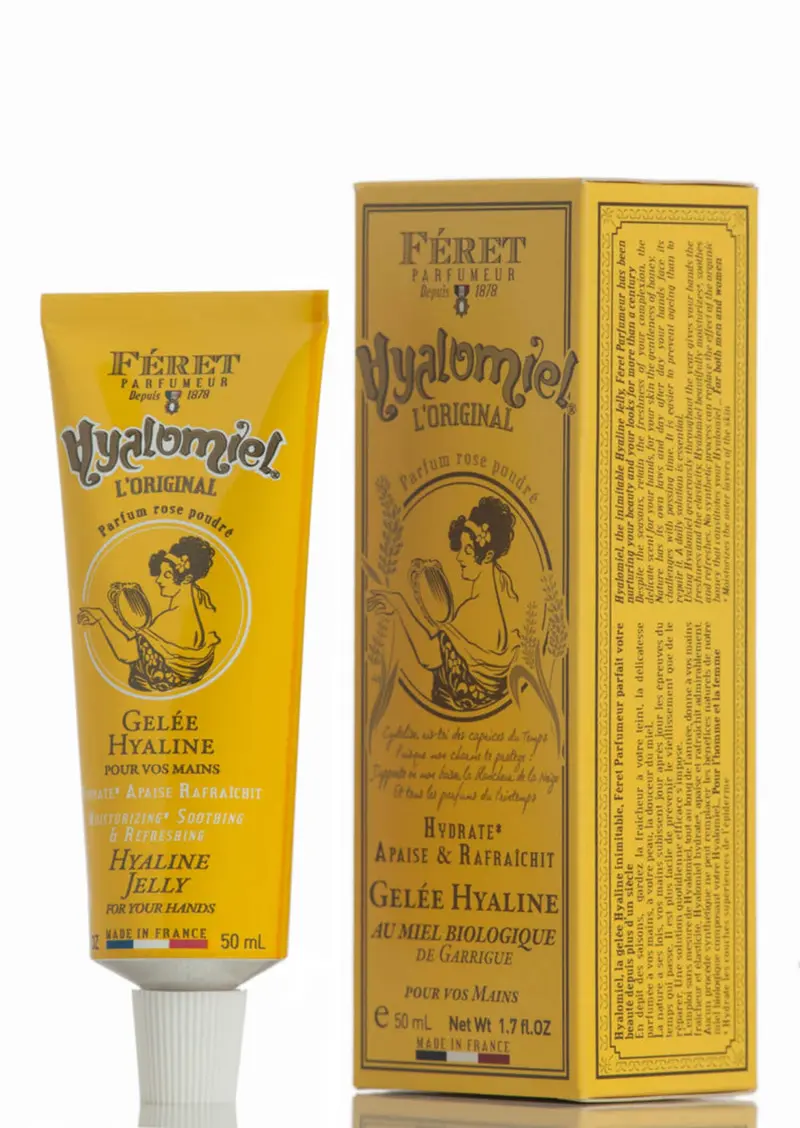 Feret Parfumeur Le Hyalomiel Gel Hydratant Rose Poudré – Hydratation légère pour mains et pieds – Fabriqué en France