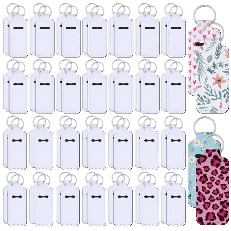 Ferreve – Lot de 100 Porte-clefs Étuis Néoprène pour Rouges à Lèvres | Sublimation DIY et Voyage