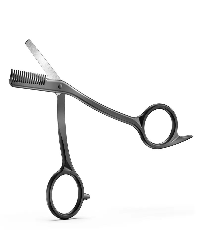 FERYES Ciseaux Sourcils 2-en-1 avec Peigne Intégré – Précision et Confort