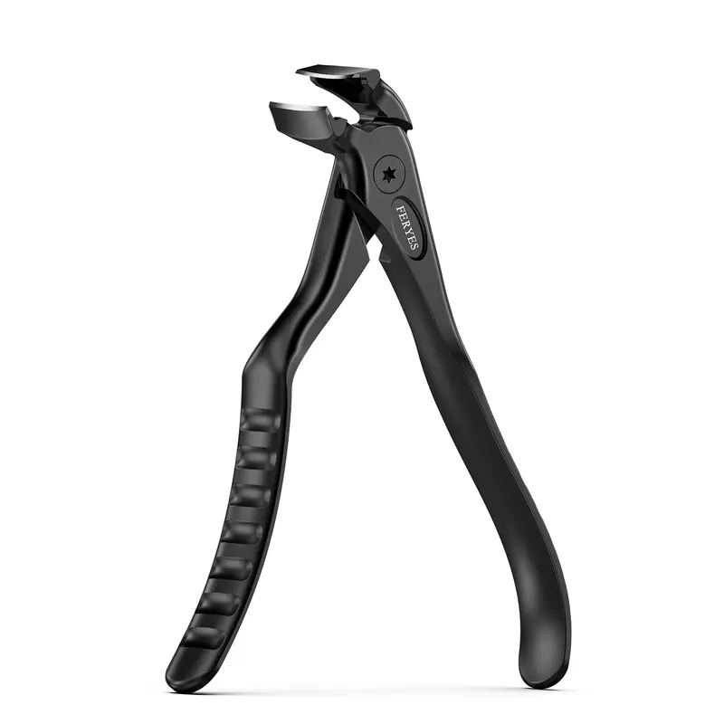 FERYES Coupe-ongles Ergonomique à Manche Long – Tête Inclinée et Récupérateur