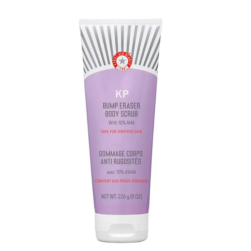 First Aid Beauty KP Bump Eraser – Gommage corporel 10% AHA, peau sensible, 8 oz