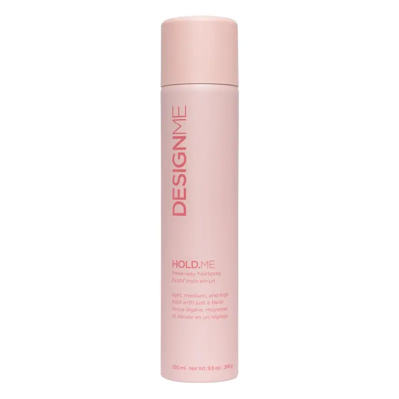 Fixatif HOLD.ME à 3 Niveaux par DESIGNME | Maintien léger, moyen et fort | Protection thermique et vitamine B5 | Brume fixatrice parfumée, 284 ml