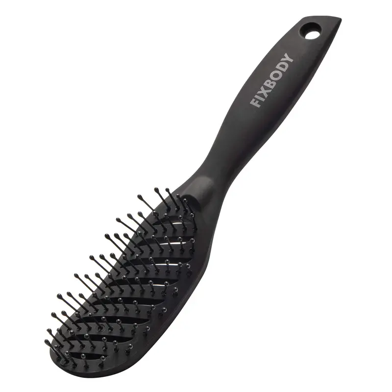 FIXBODY Brosse Ventilée Incurvée pour Séchage Rapide et Coiffage Précis – Démêlage Efficace et Massage du Cuir Chevelu