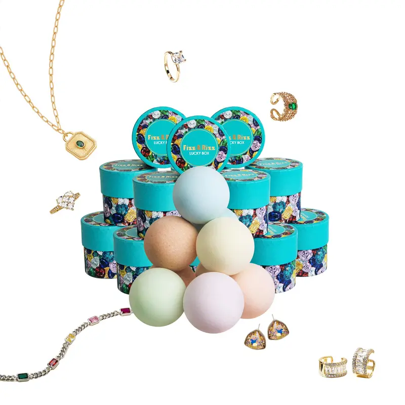 Fizz & Rizz Bombe de Bain Bijoux Mystère – Bagues, Colliers et Bracelets Surprise