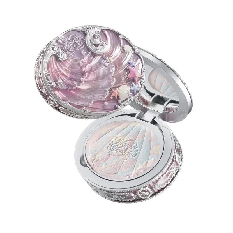 Flower Knows Shells Jewel — Poudre cuite compacte avec miroir, fini mat Dreamy Pink 02