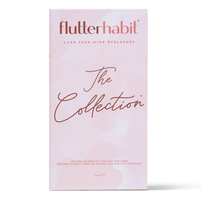 FlutterHabit Boîte Classic Collection – Extensions de Cils DIY, 6 Ensembles, Jusqu'à 10 Jours, Naturel & Classique, Qualité Salon, Colle Non Incluse
