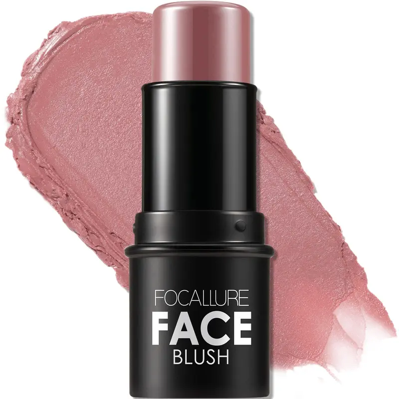 FOCALLURE Cream Blush Multistick Rose Flush – Fard crème polyvalent pour joues et lèvres (finis mat et satiné)