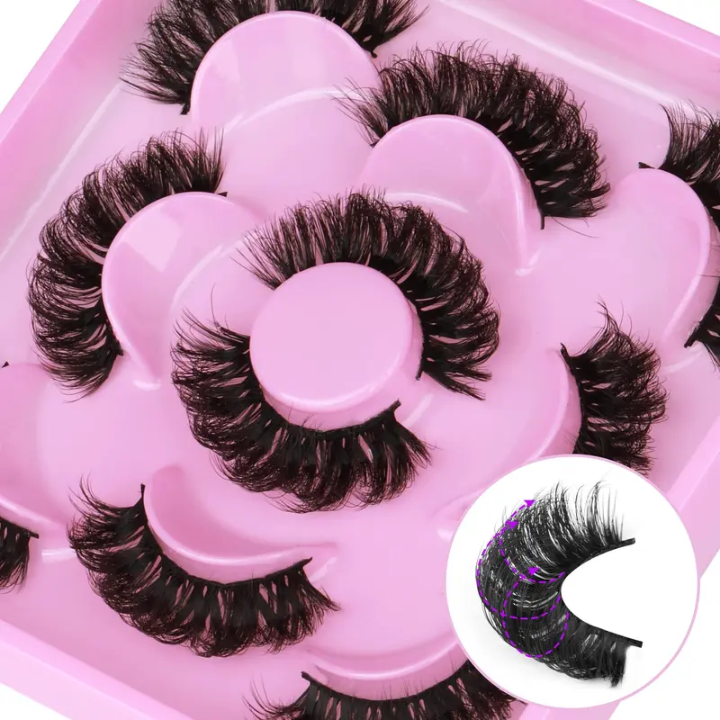 Focipeysa Faux Cils Naturels 3D D-Curl – 21 mm, 5 paires