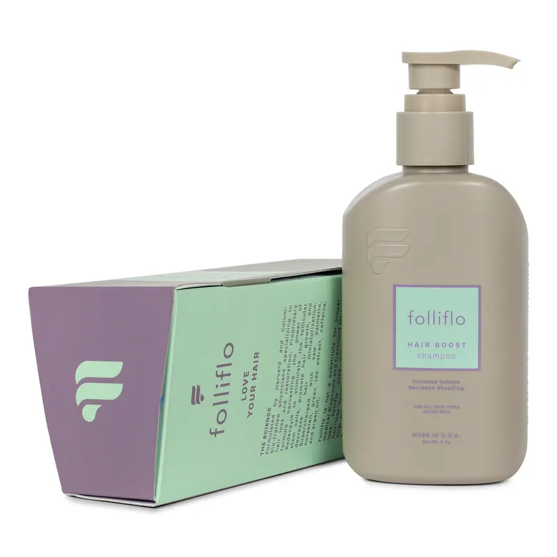 Folliflo Shampooing pour Cheveux – Apparence Plus Épaisse, Soin du Cuir Chevelu, Utilisation jusqu’à 90 Jours