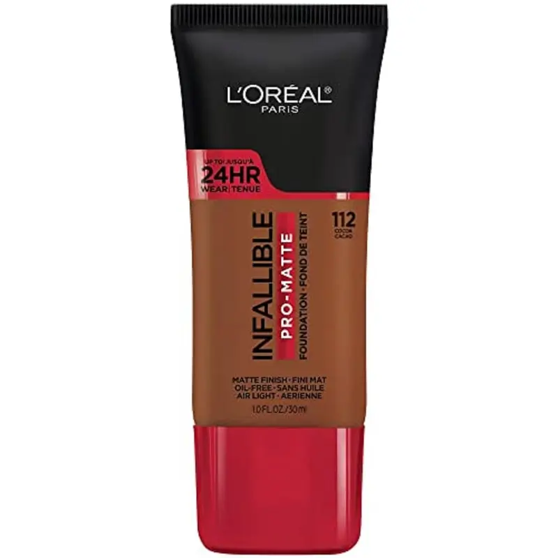 Fond de Teint Infallible Pro-Matte Cocoa – L’Oréal Paris, Fini Demi-Matte 24h