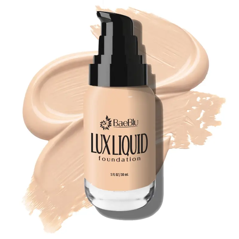 Fond de Teint Liquide BaeBlu LUX – Aloe Bio, Vegan, Sans Gluten, Fabriqué aux États‑Unis – Vanille