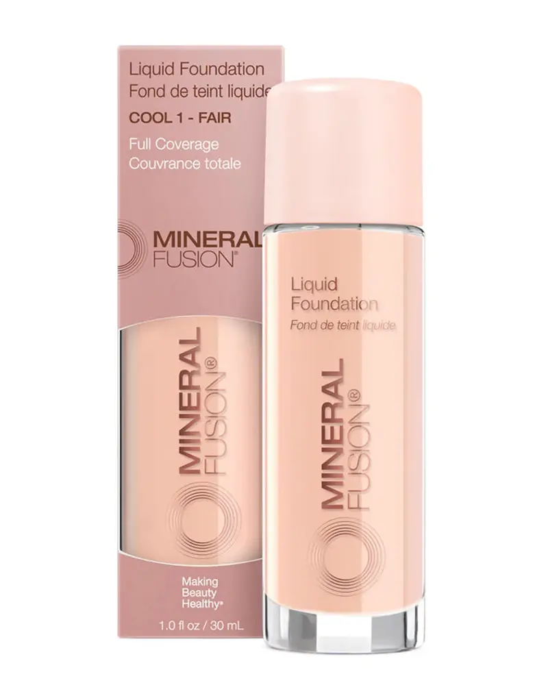 Fond de Teint Liquide Mineral Fusion Cool 1 – Teinte Fair, Hydratant & Fini Mat Léger