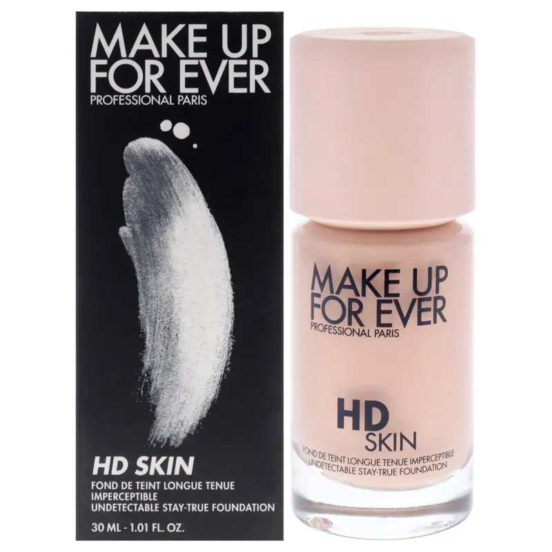 Fond de teint longue tenue HD Skin Indétectable 1R12 – Make Up For Ever, 30 ml