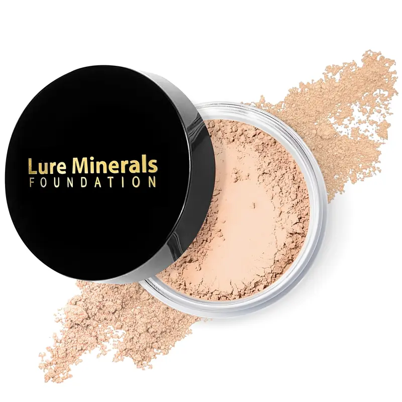 Fondation Poudre Libre Lure Minerals – Pot tamisé 8 g, Teintes au choix, Sans ingrédients nocifs (Comparatif Bare Minerals Clair Mat 8 g)