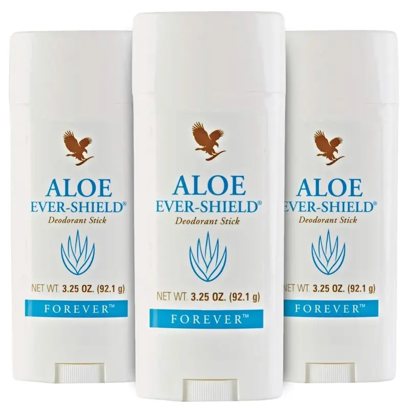 Forever Living - Aloe Ever-Shield Déodorant Sans Aluminium avec Aloé pour Peaux Sensibles - Pack 3 sticks