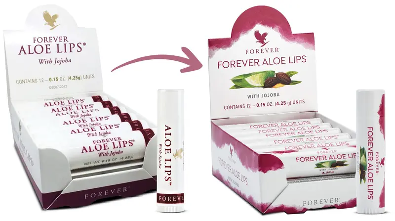 Forever Living Aloe Lips - Baume Lèvres Hydratant à l'Aloès, Jojoba et Cire d'Abeille – Végan, Lot de 12
